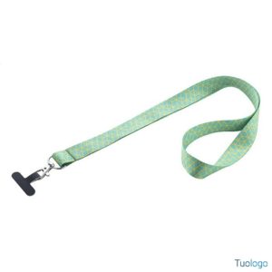 Laccetto portabadge RPET con porta cellulare