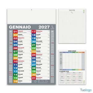 Calendario Olandese Blocco Multicolor