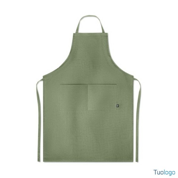 Grembiule da cucina in canapa verde