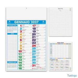 Calendario Olandese Note Multicolor