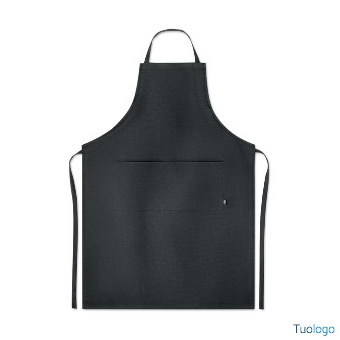 Grembiule da cucina in canapa nera