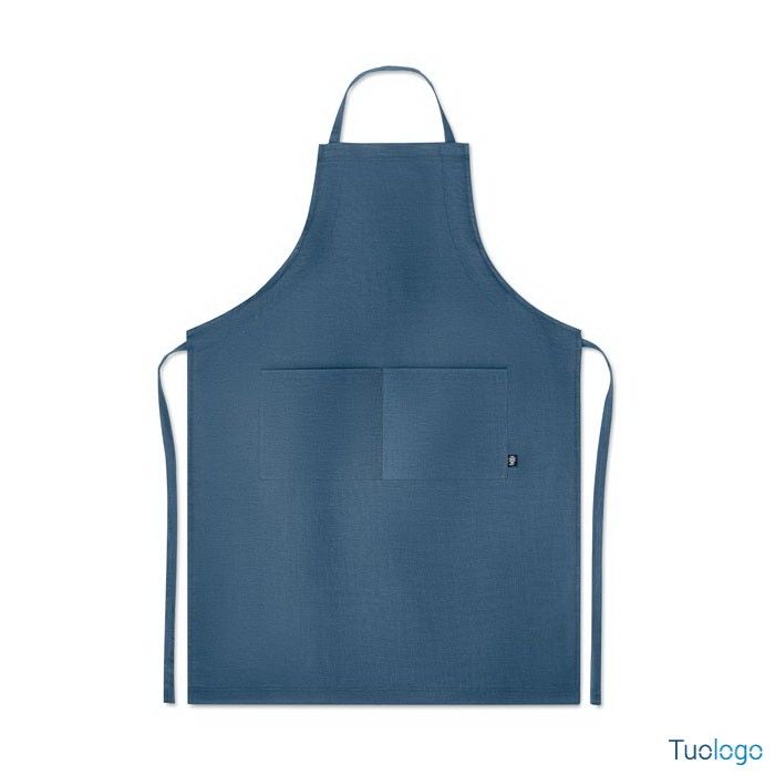 Grembiule da cucina in canapa grigia
